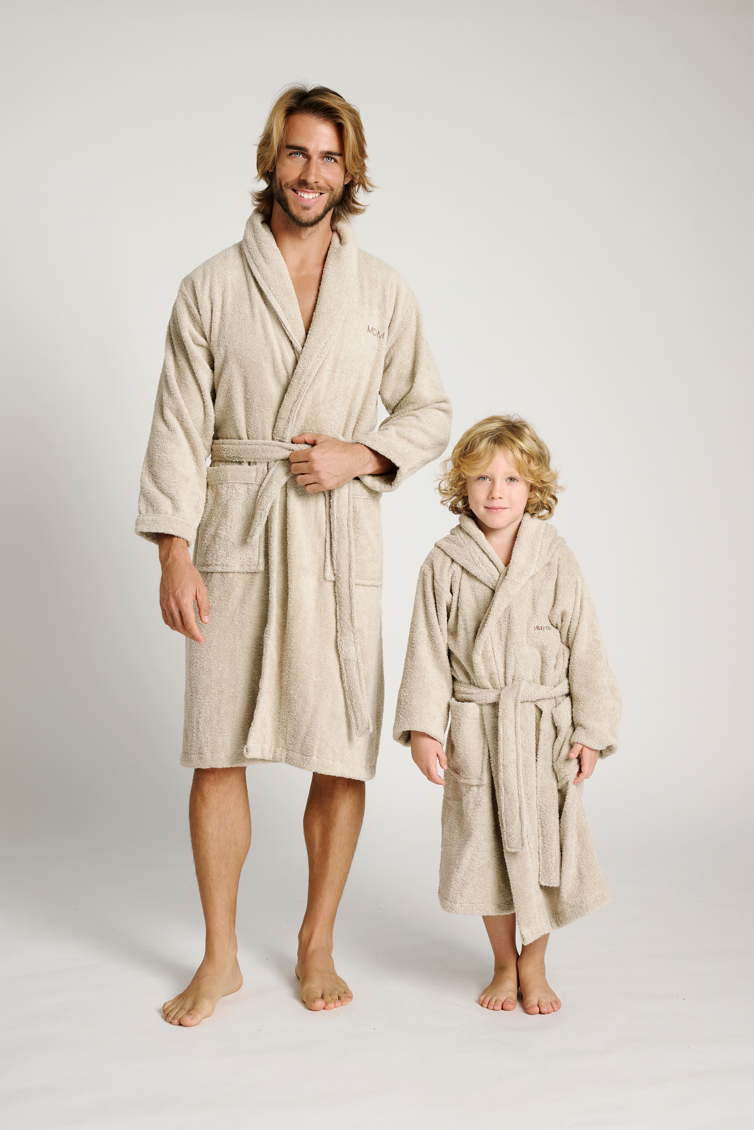 Peignoir enfant beige | MUYDEMI - Image 2