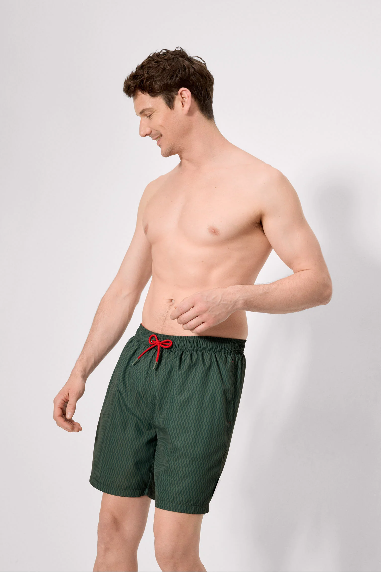 Maillot de bain long à imprimé ethnique vert - Image 4