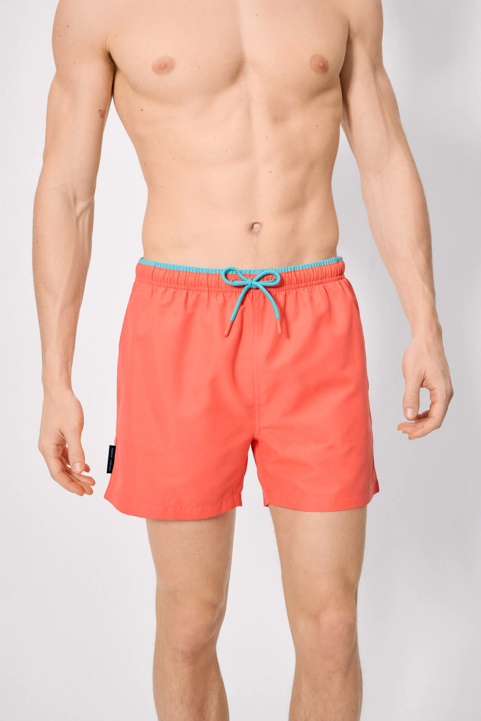Maillot de bain mi-long corail basique - Image 3