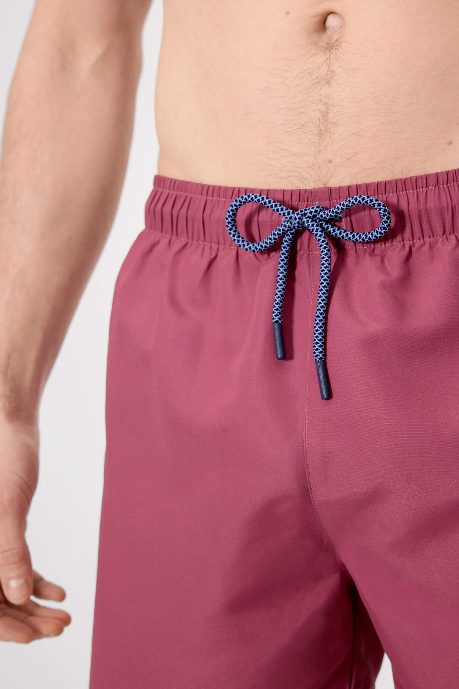 Maillot de bain basique mi-long rose foncé poudré - Image 5
