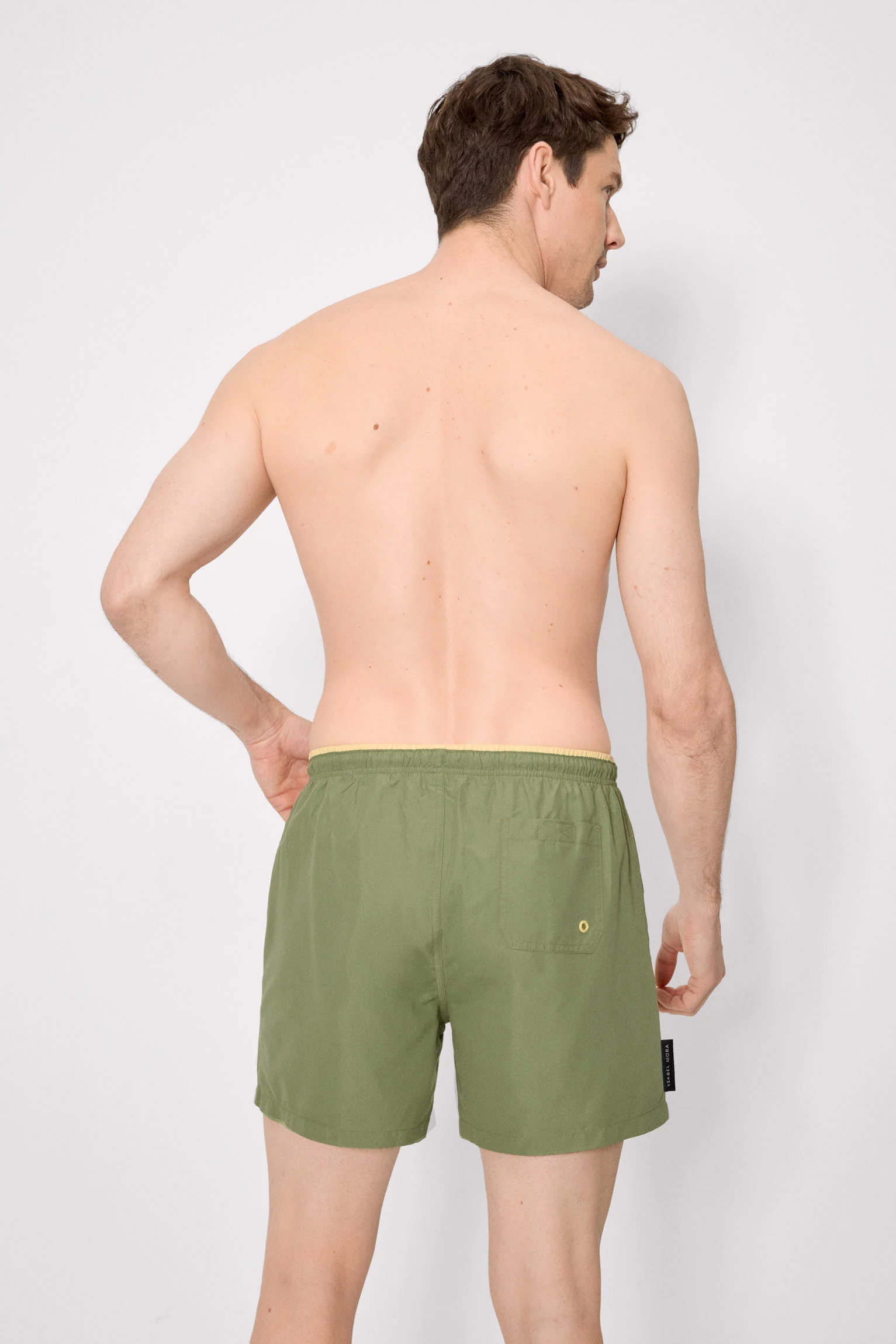 Maillot de bain vert basique mi-long - Image 2