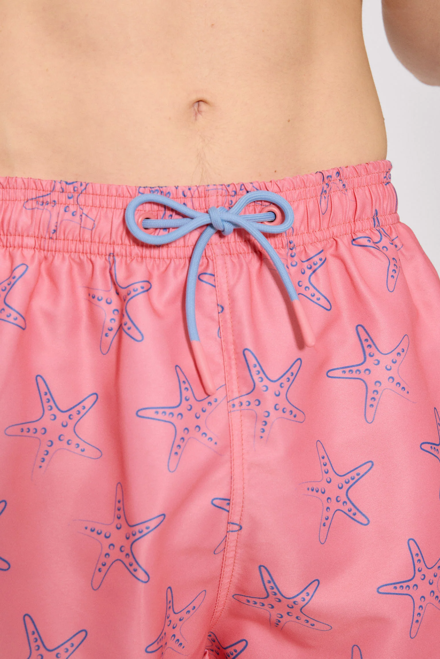 demi-maillot de bain imprimé étoiles de mer roses - Image 4