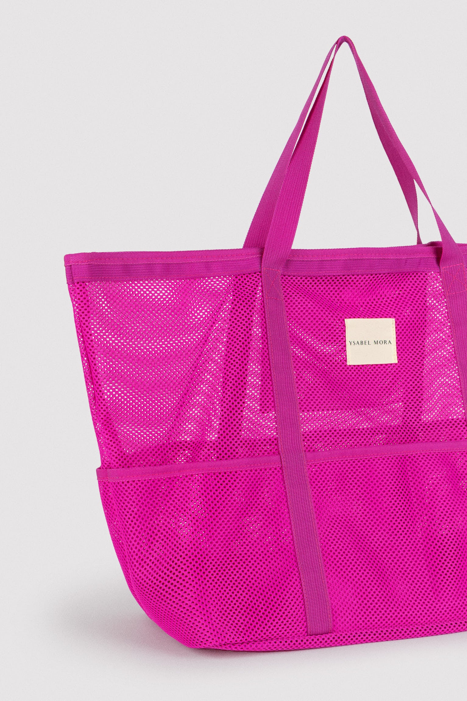 sac de plage rose ajouré - Image 3