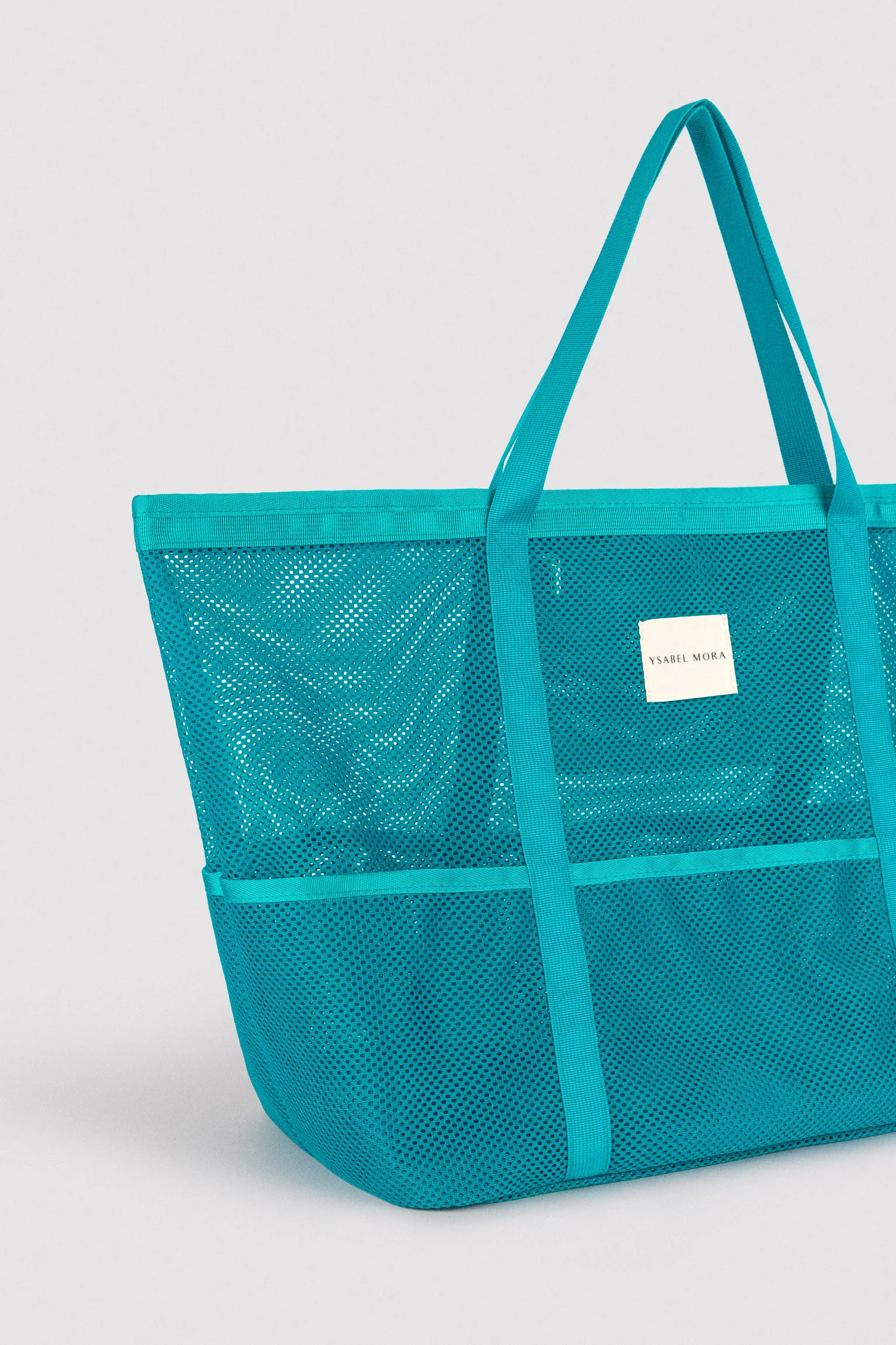 sac de plage turquoise ajouré - Image 3