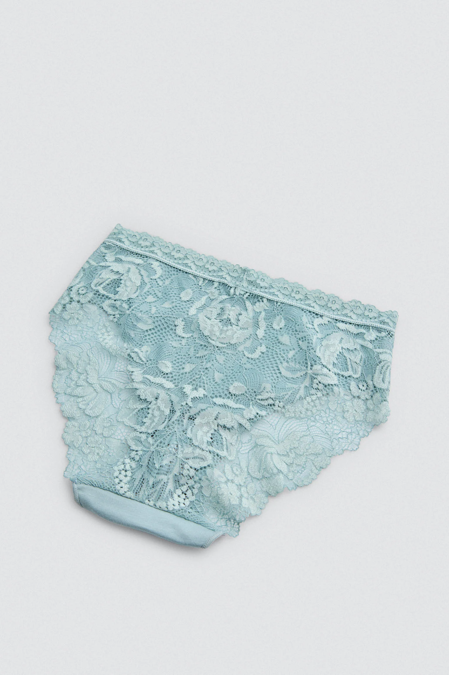 Culotte midi en coton avec dentelle verte - Image 5