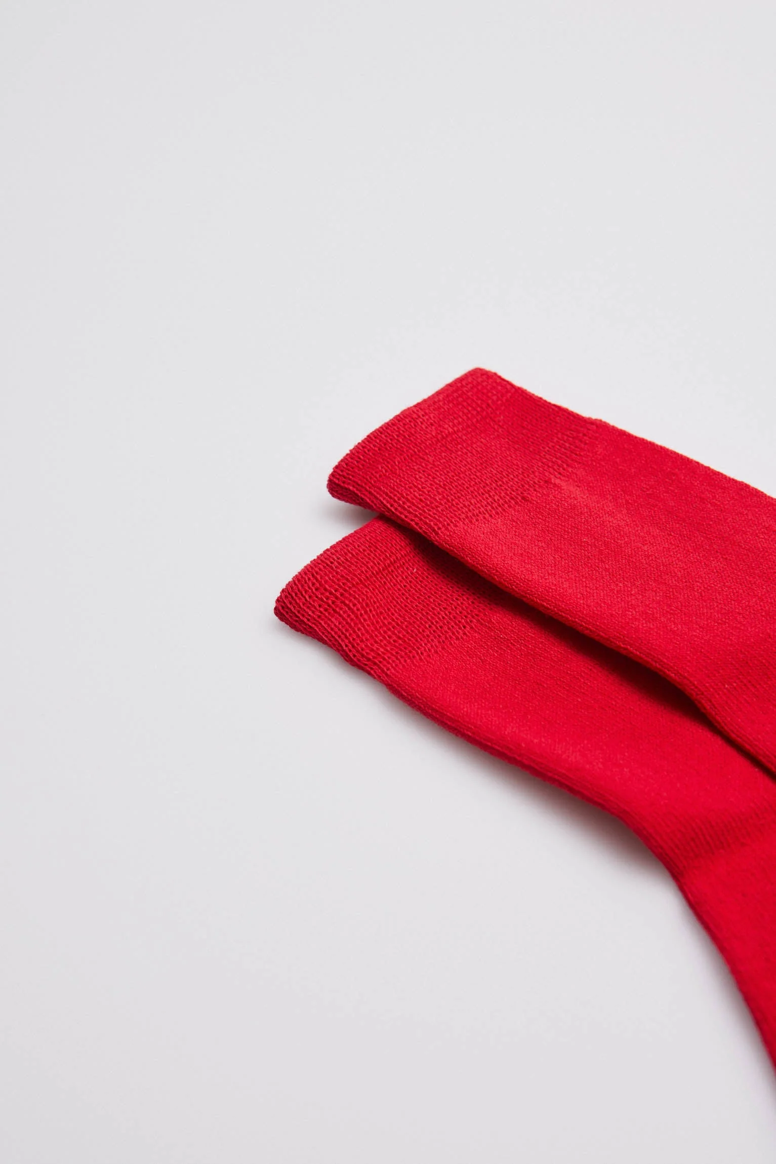 Chaussettes enfant en coton rouge - Image 2