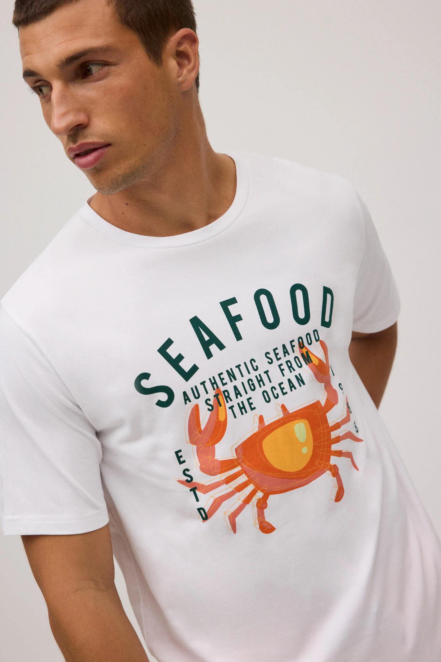 T-shirt à manches courtes imprimé fruits de mer - Image 4