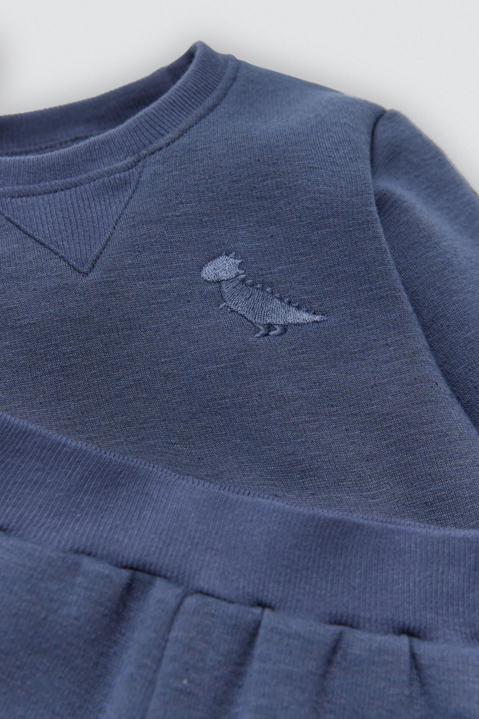 PRÉVENTE Ensemble bébé basique : sweat-shirt bleu marine et jogging - Image 6
