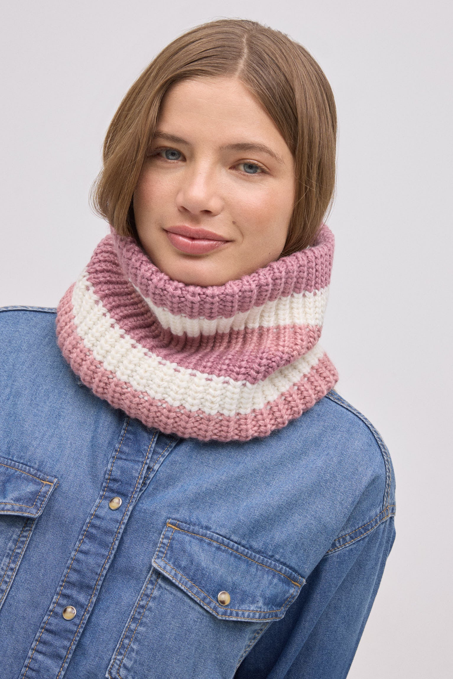 Col en tricot rayé - Image 4