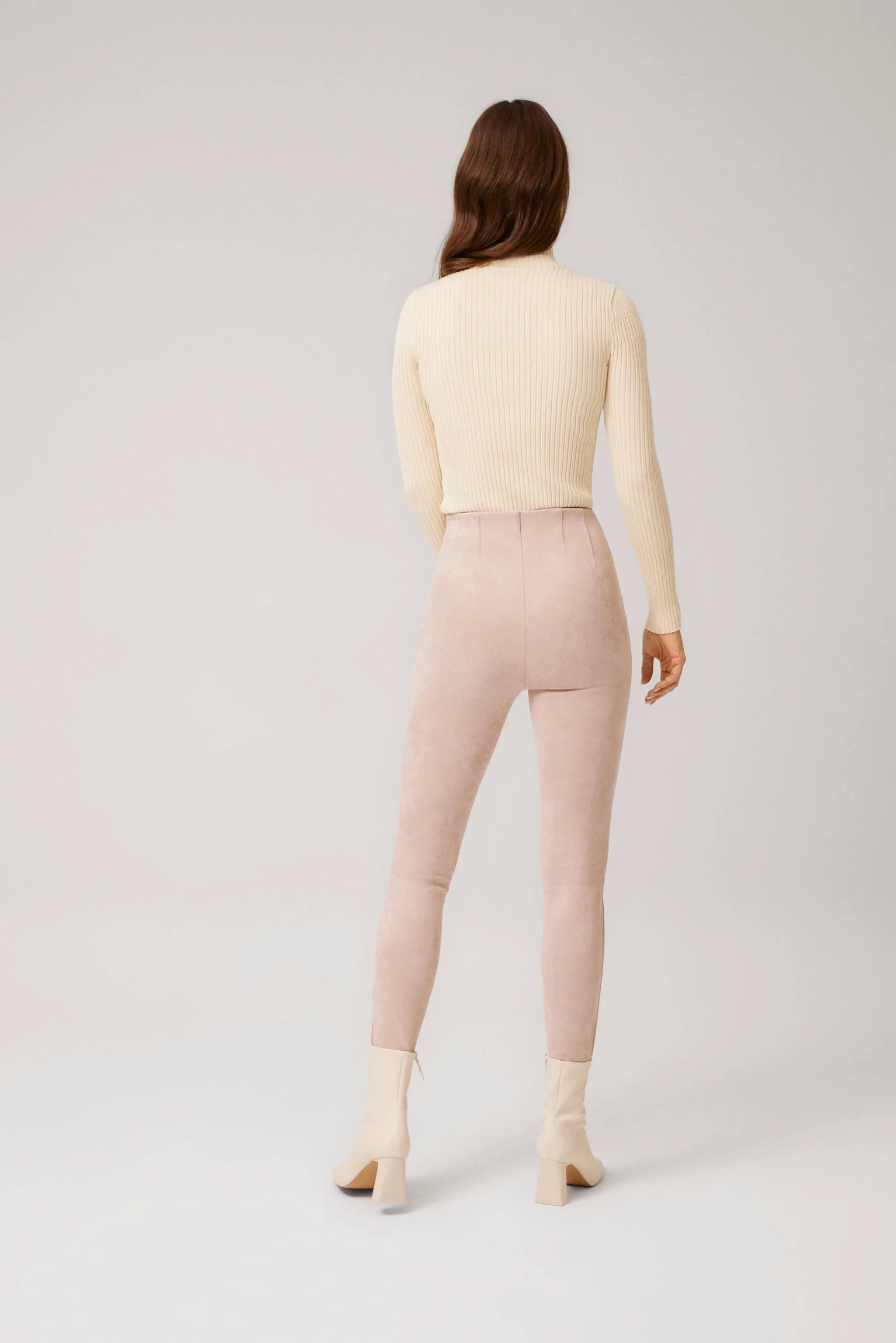 Leggings en daim rose - Image 3