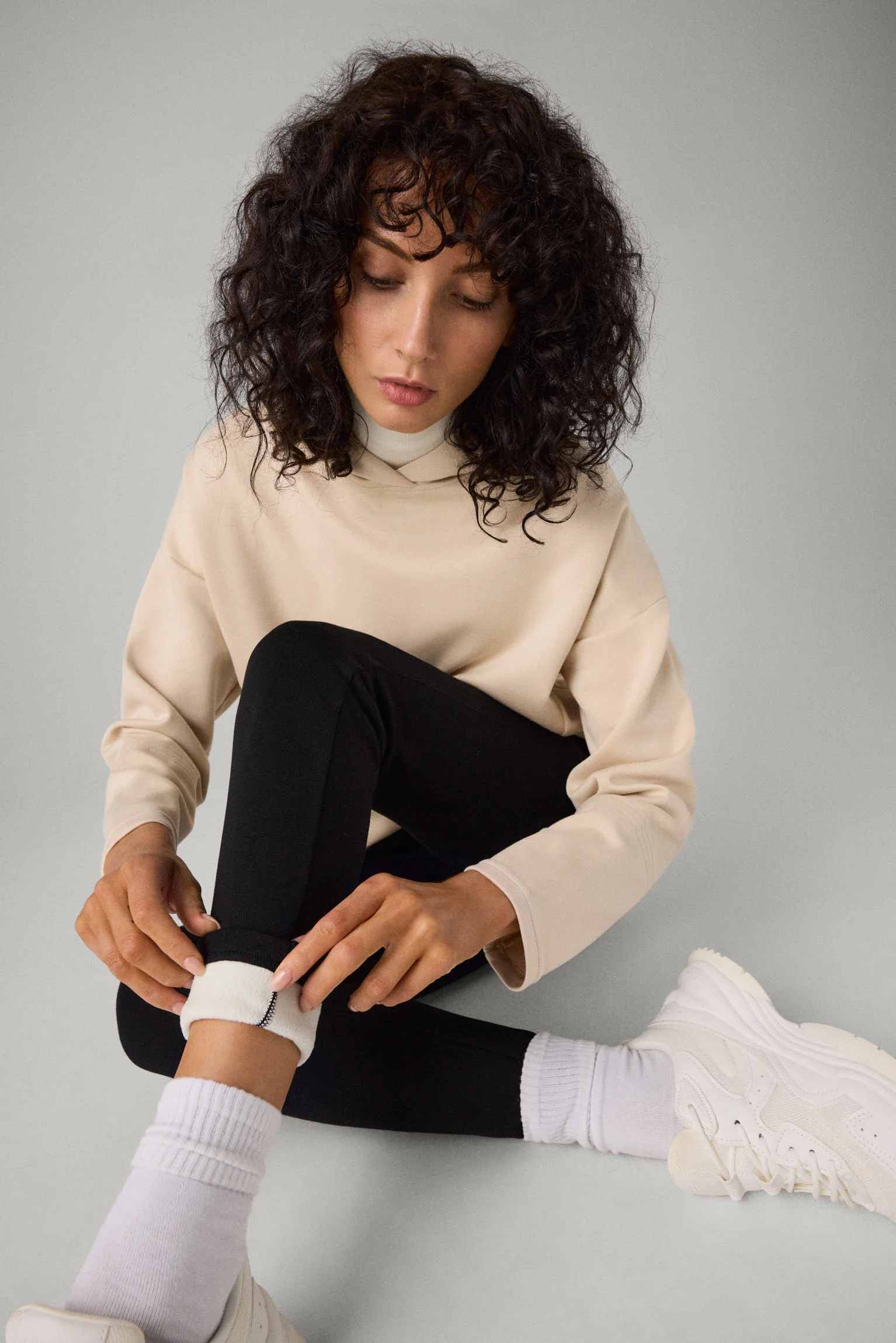 Legging thermique en coton noir - Image 2