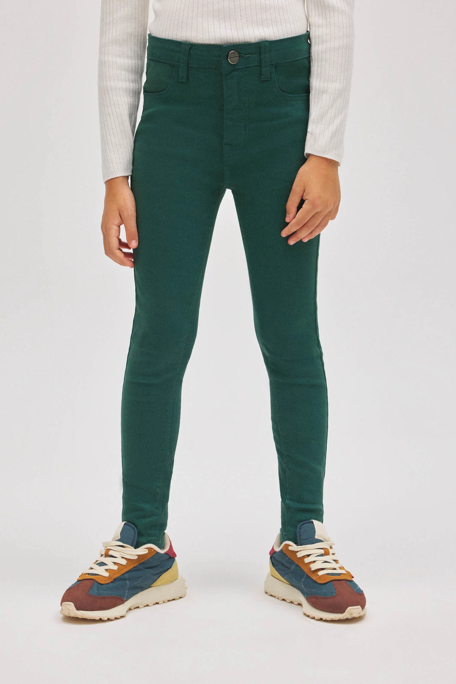 Jean skinny vert pour femmes et filles | Collection Mini Me - Image 4