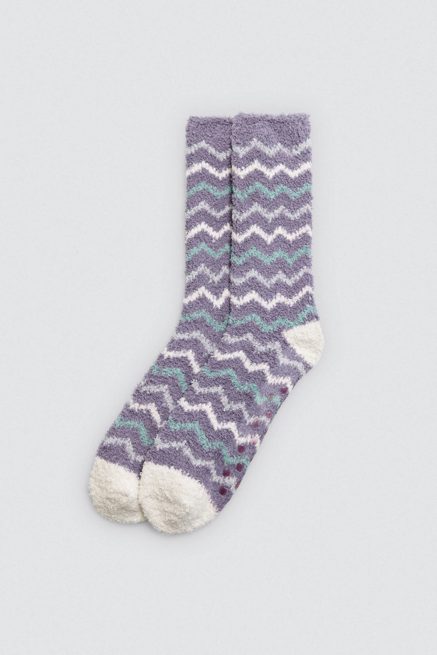 Lot de 3 chaussettes en flanelle antidérapantes imprimées - Image 4