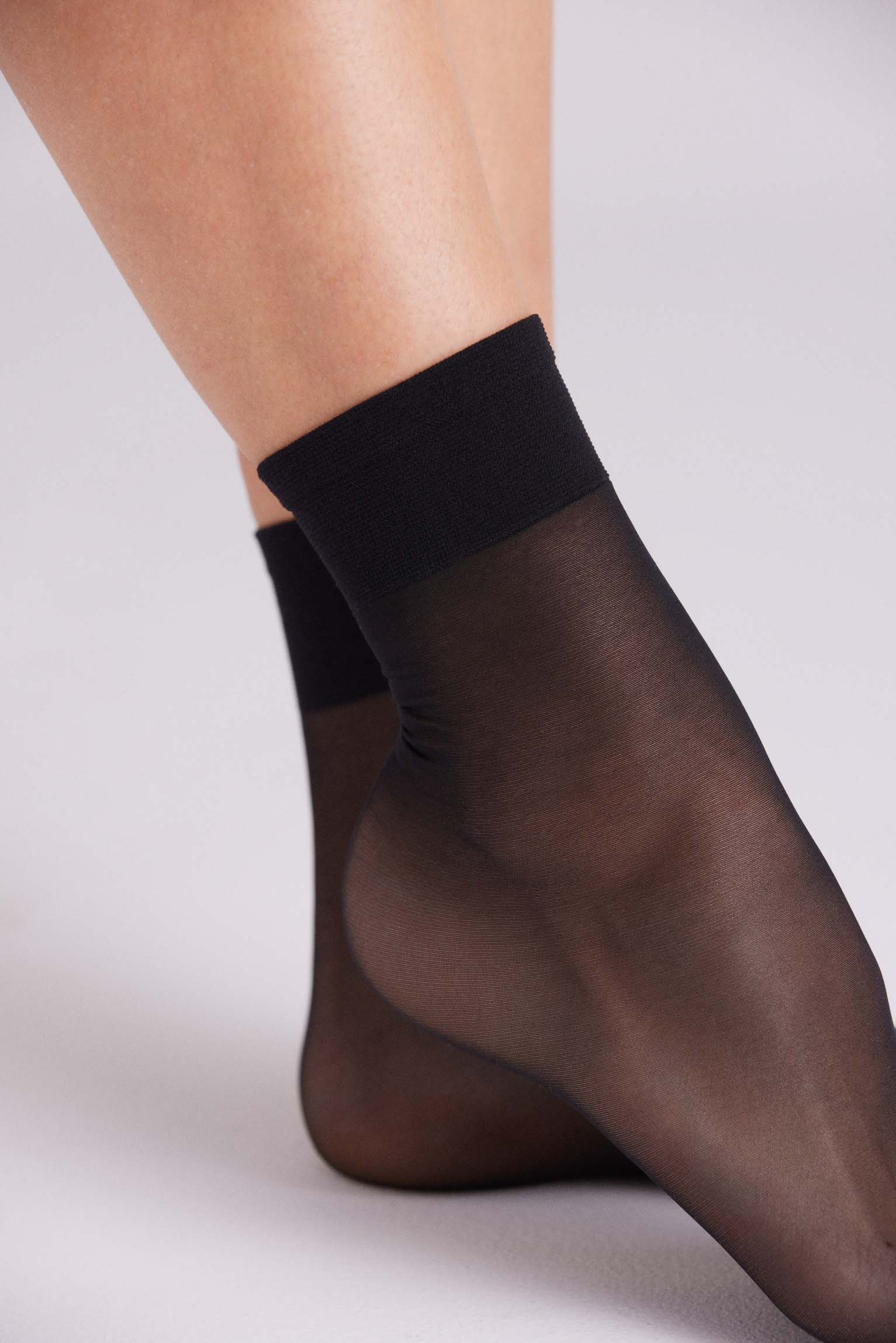 Lot de 2 socquettes noires 15 deniers - Image 3
