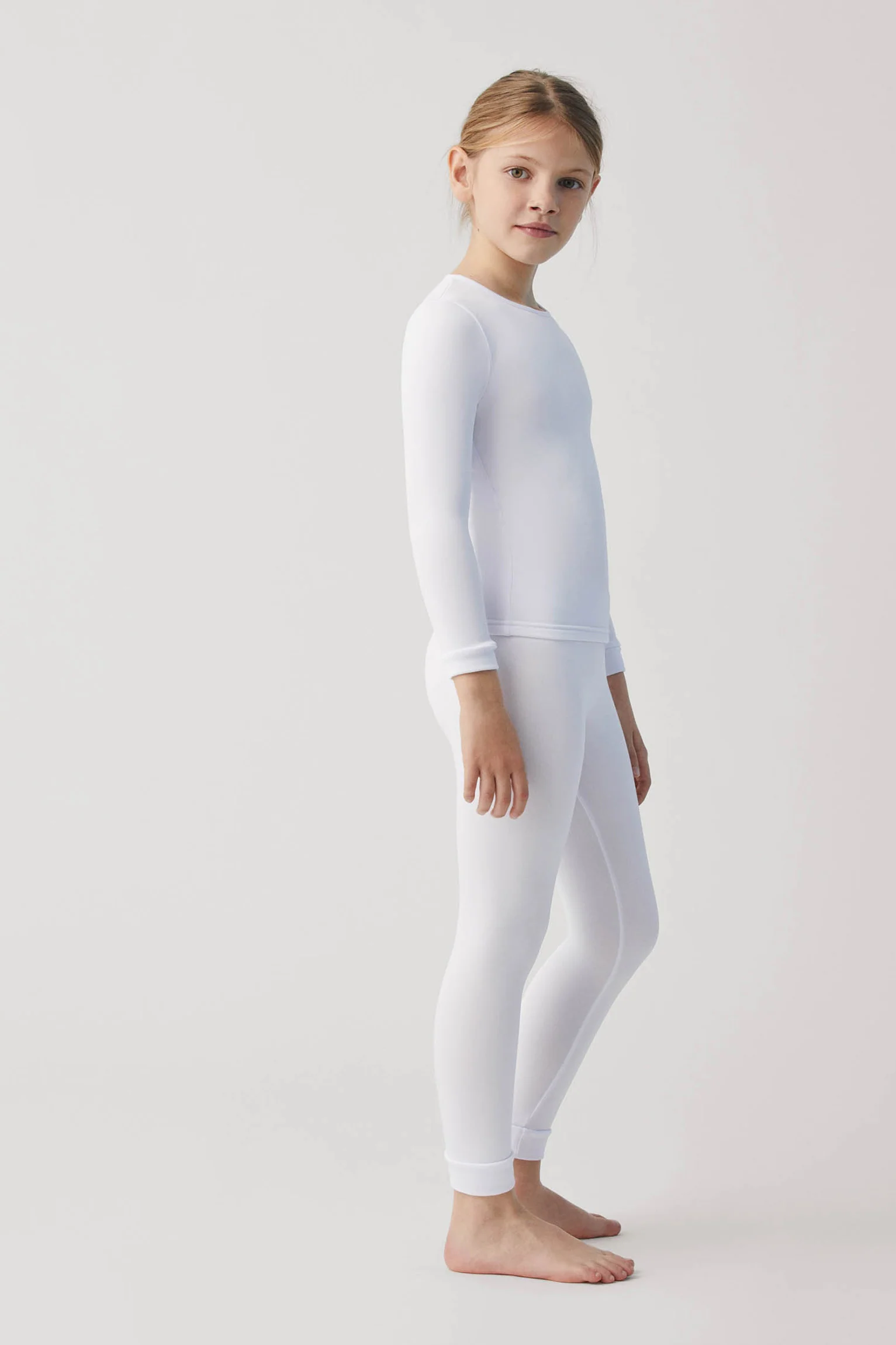 Legging intérieur thermique enfant blanc - Image 4
