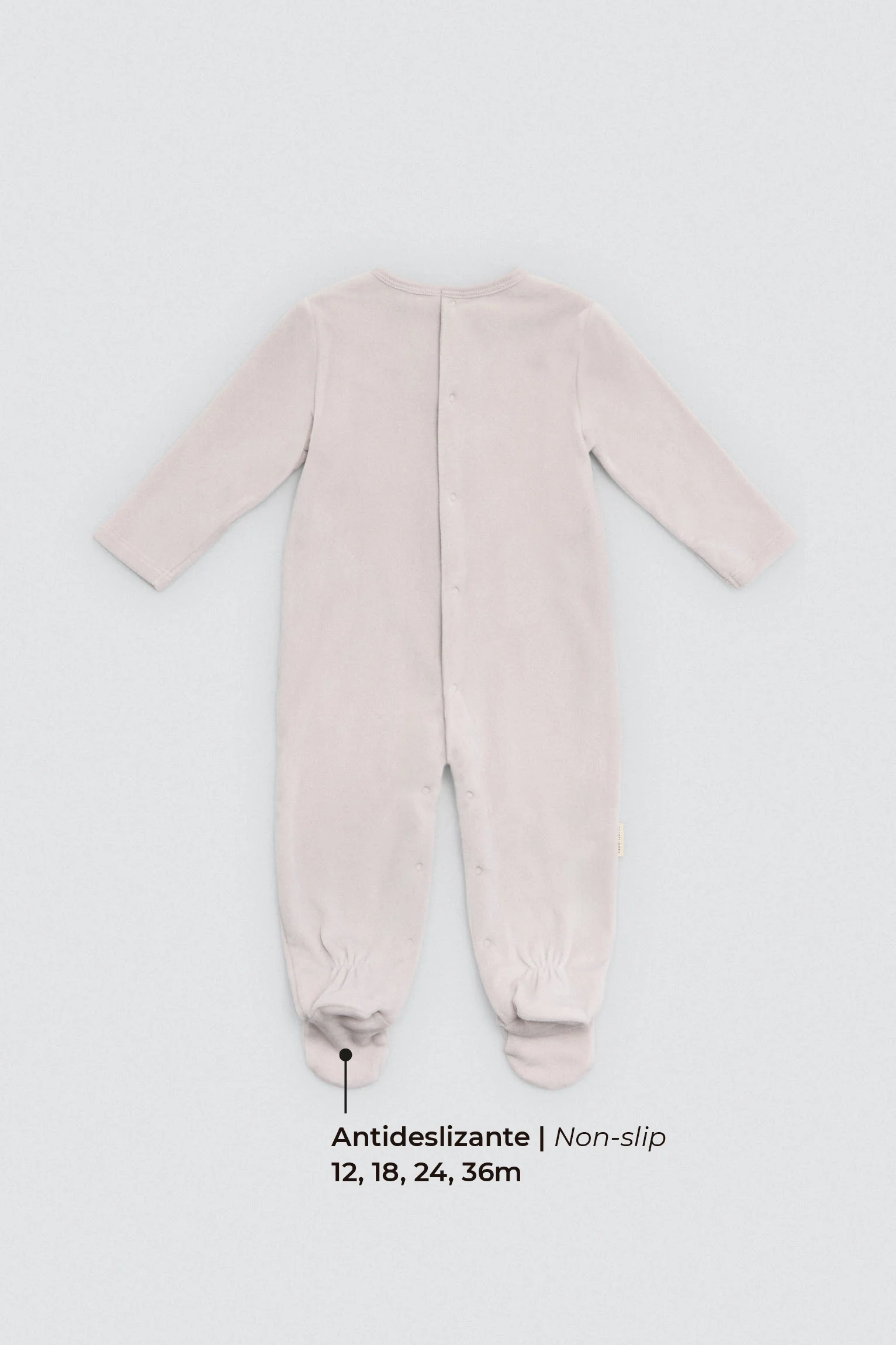 Grenouillère grise à manches longues pour bébé, motif « jour de pluie » - Image 2