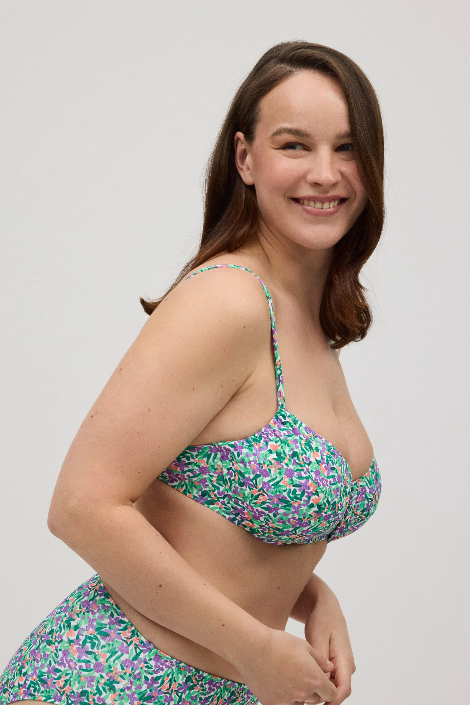 Haut de maillot de bain amincissant imprimé contour réglable pour bonnets C et D - Image 3